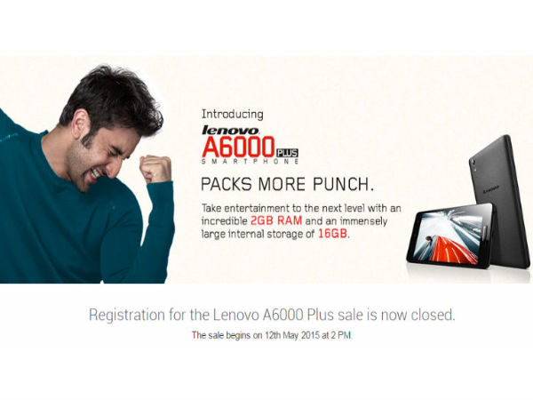 Lenovo A6000 Plus to Go on Flash Sale Today at 2PM on Flipkart
