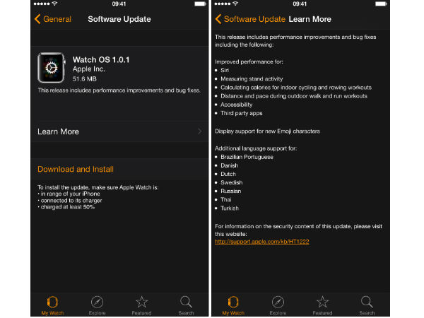 Apple Rolls Out Its First Update For Its Watch: New Emojis, Language