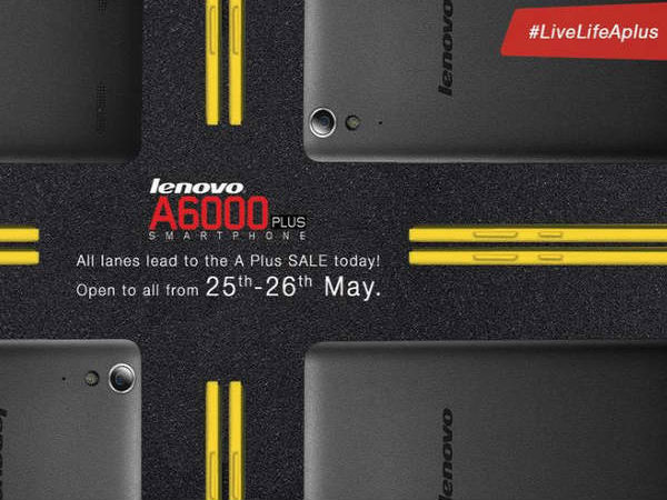 Lenovo A6000 Plus to Go on Open Sale on Flipkart From Today