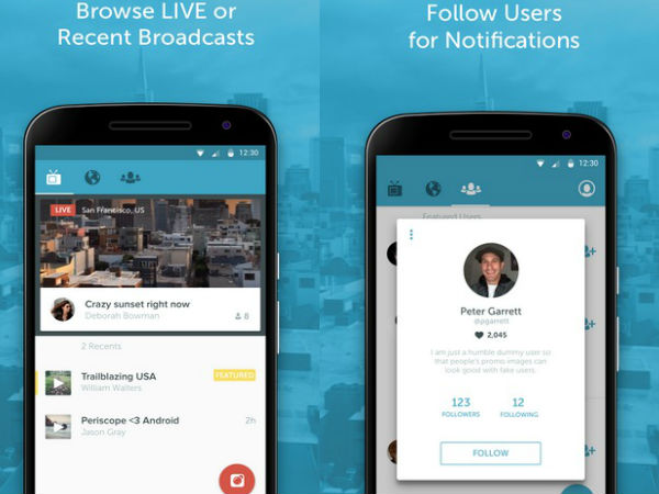 Twitter's periscope now also available for Andraoid and iOS users 