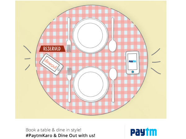 Paytm Collaborates with DineOut for Cash-Back Offer