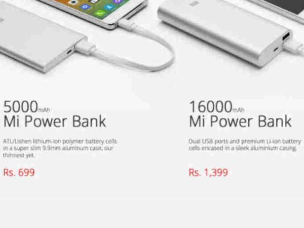 Xiaomi Mi Power Banks to Go on Sale at 2PM