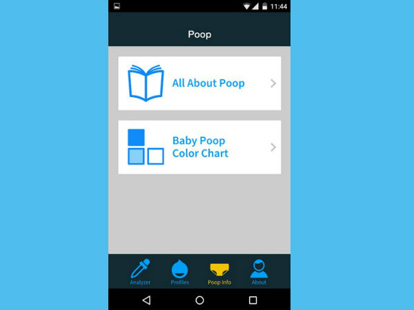Smartphone app screens for rare liver disease in newborns Smartphone app screens for rare liver disease in newborns