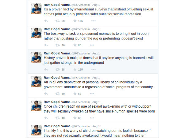 Government bans porn in India! Here's how Ram Gopal Verma reacted