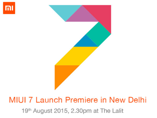 Xiaomi MIUI 7 Global ROM to launch on August 19 at an event in India