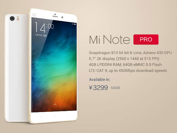 Xiaomi Mi Note Pro