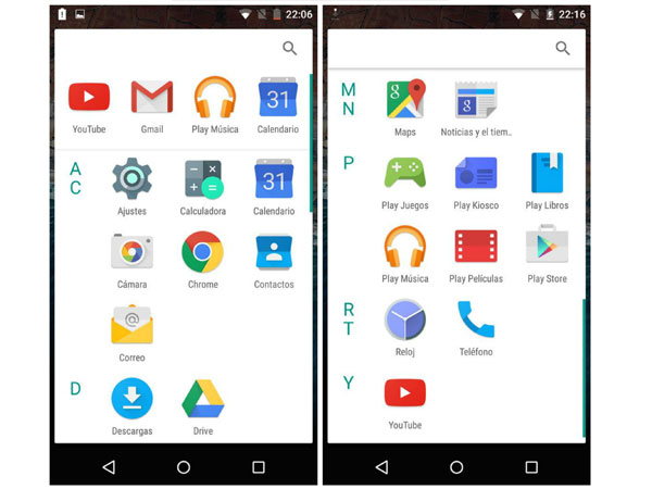 Fixing the app drawer