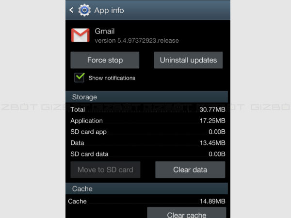 Clear App Cache