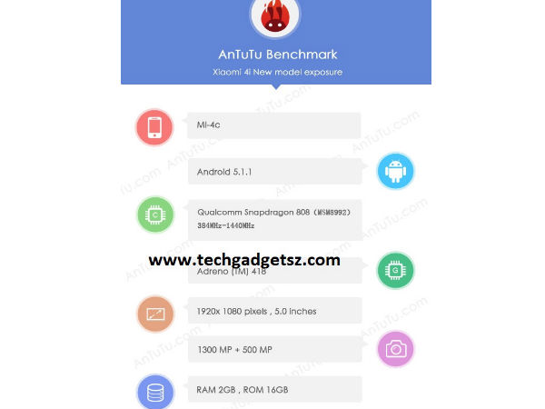 Xiaomi Mi 4C Spotted on AnTuTu and TENAA [Report]