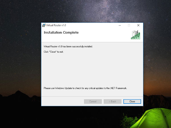 Install VirtualRouter App
