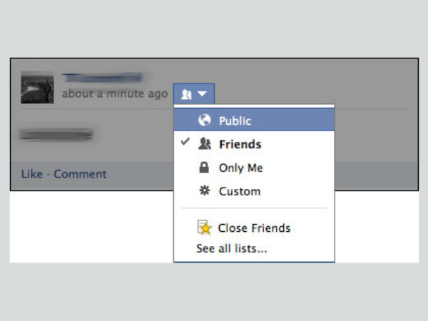 Share Post Except One Person