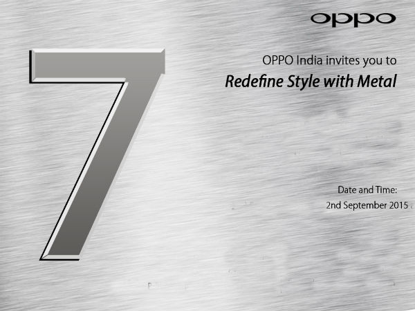 Oppo R7 and R7 Plus coming to India on September 2 Oppo R7 and R7 Plus coming to India on September 2