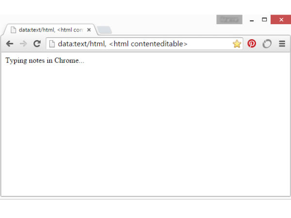 Use Chrome as a notepad