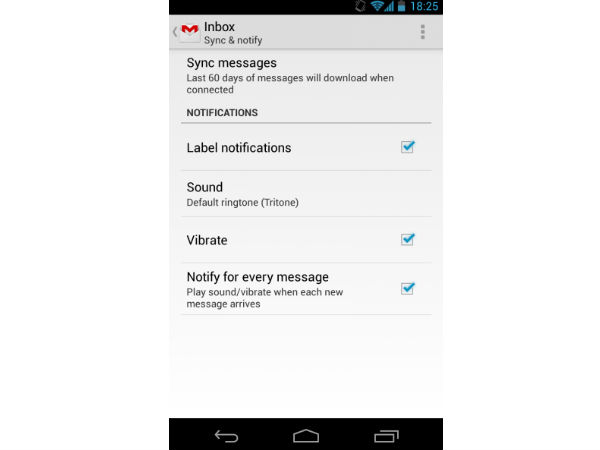 Tweak with Gmail settings