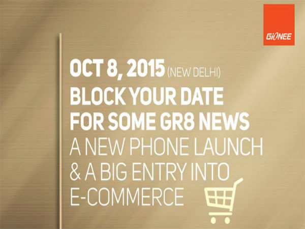 Gionee Elife E8 India launch invite rolled out, coming on Oct 8 
