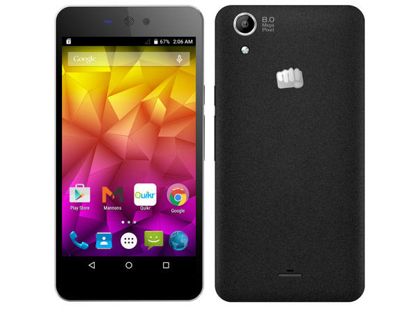 Micromax Canvas Selfie Lens Q345