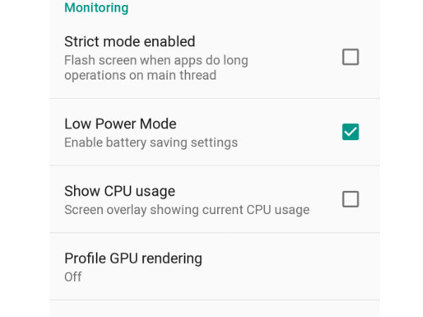 Turn On Low Power Mode