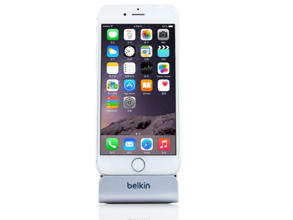 iPhone Dock with Lightning Cable Connector, Belkin Charge and Sync Stand for Desk Compatible With iPhone 6s