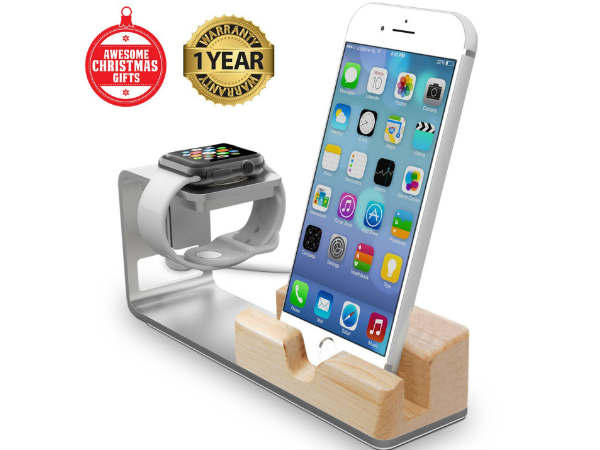 Bamboo Wood Charge Station for Apple Watch, iPhone 6s/6s Plus