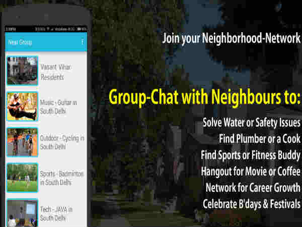 NearGroup is a New Social Networking App by IITian for residents