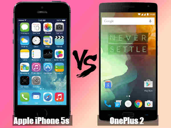 Apple iPhone 5s vs OnePlus 2 