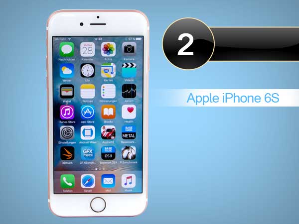 #2. Apple iPhone 6S (2nd in Top 10 Most Searched smartphones on Google)