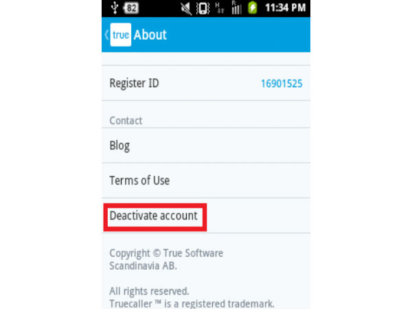 Open the Truecaller App