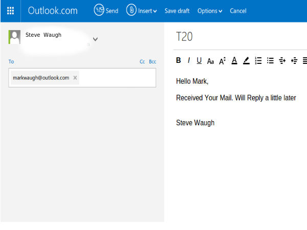 Acknowledge Receipt of e-Mail