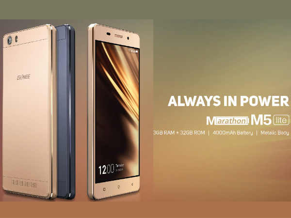 Gionee Marathon M5 Lite with 4000mAH battery launched in India