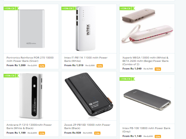 Offers on Top Branded Power Banks