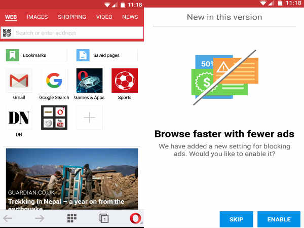 Opera Upgrades its Browser with Native Ad Blocker!