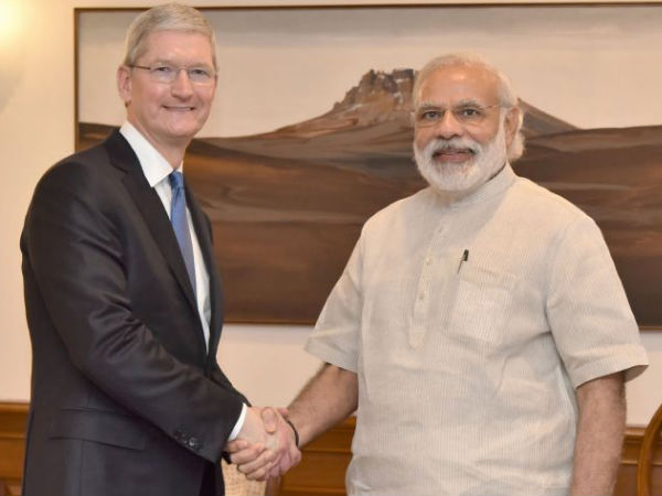 Cook, Modi discuss plans to manufacture in India