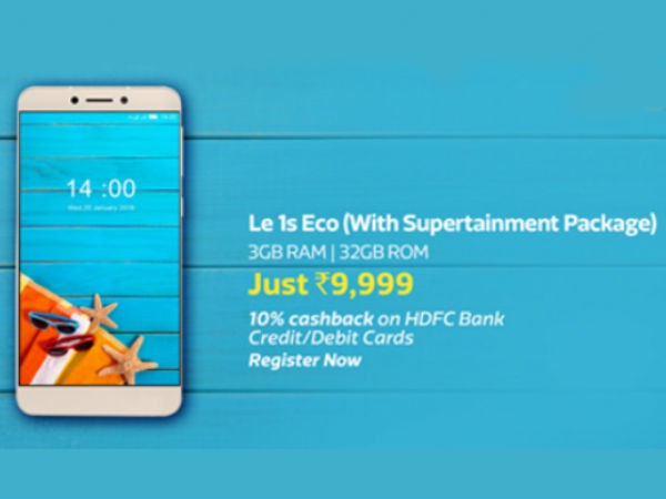 Register Now and Buy the Blockbuster Superphone Le 1s Eco for Rs 9,999