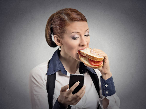 Relax! Texting or phone calls at dinner time is OK