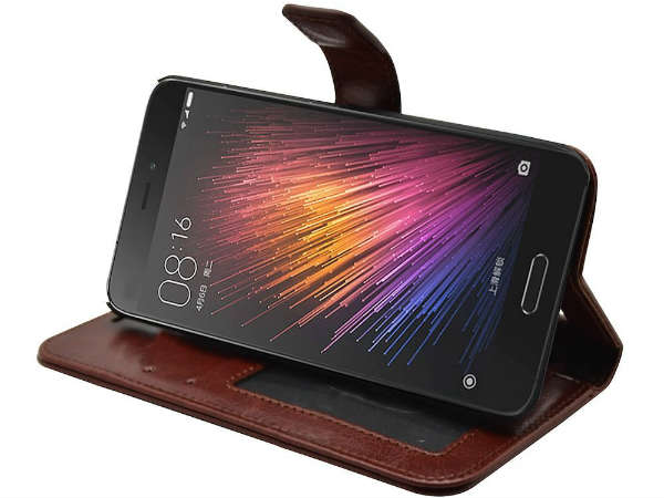 Bracevor Xiaomi Mi 5 Premium Wallet Stand Leather Case Flip Cover - Executive Brown