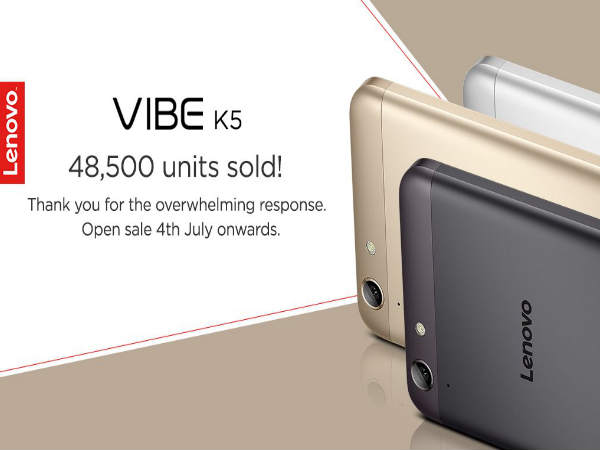 Lenovo Vibe K5 to be sold via open Sale, starting June 4: More details