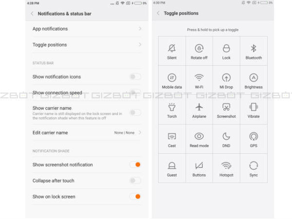 Customize Quick Settings