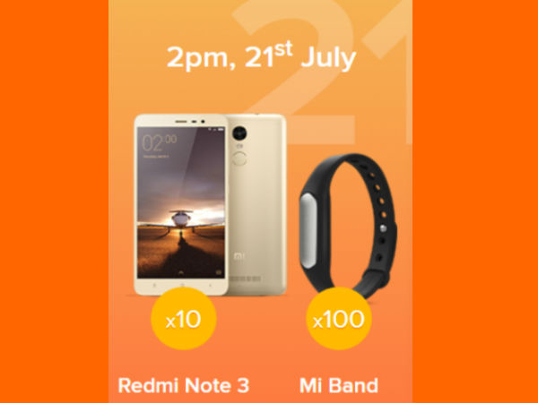 Mi Anniversary offer on Redmi Note 3 and Mi Band 1A