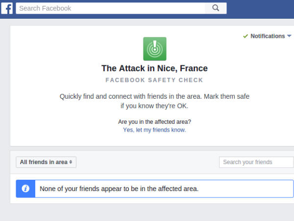 France Nice Terror Attack: Facebook activates Safety Check tool