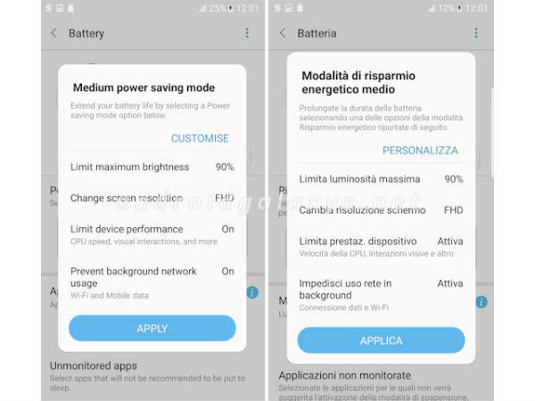 Multi-level power saving mode
