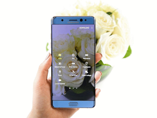 The camera interface is simplified 