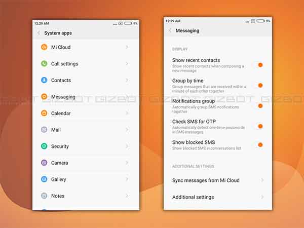 Set a Group for Service and Promotional Messages