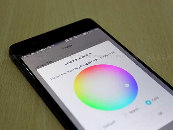 You can take control of the display's color temperature