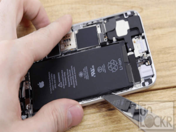 The battery and Apple logo have to be removed