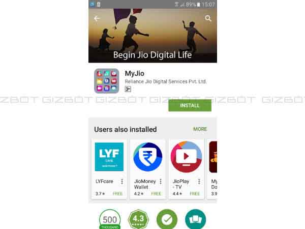 Download MyJio App From Google Play Store