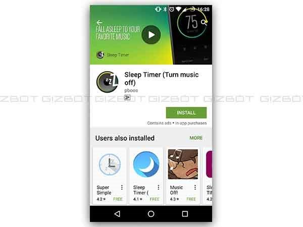 Download an app called Sleep Timer (Turn music off)