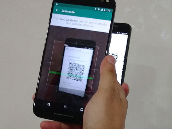 Activate WhatsApp Web on the first phone