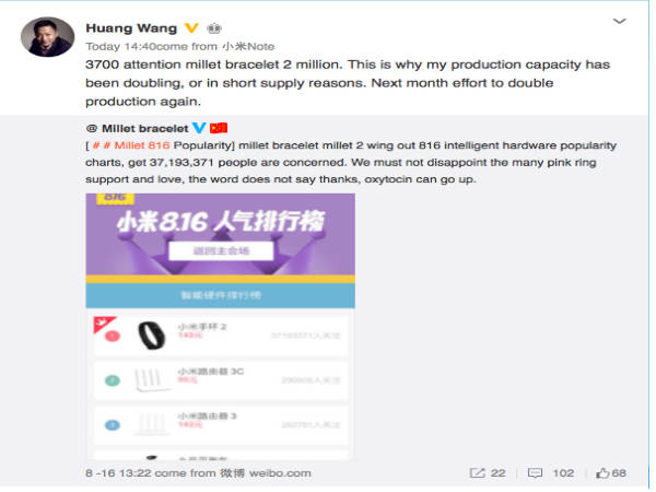Xiaomi to Double up Mi Band 2 Production due to high demand