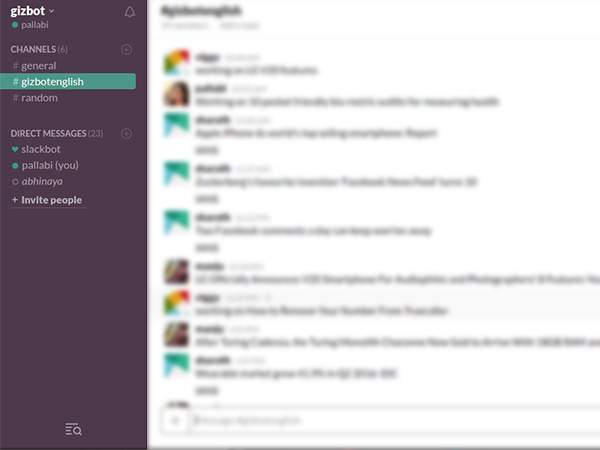 Chat over 'Channels'