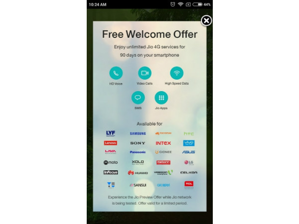 Free 4G data and access to other services